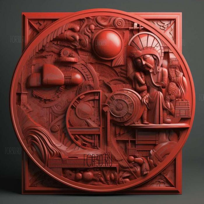 RED movie 4 stl model for CNC